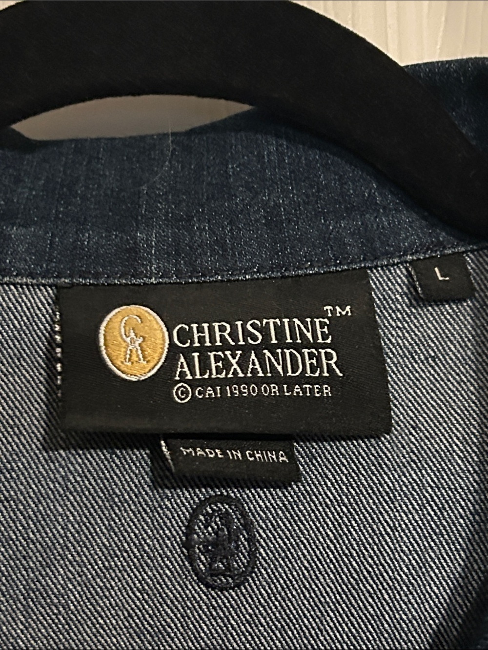 Christine Alexander Dark Blue Denim Jacket with Crystal Accents - Picture 9 of 14